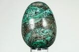 Polished Chrysocolla & Malachite Egg - Peru #207610-1